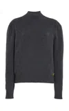 Oscar De La Renta Scarf-detailed Cashmere Sweater In Grey