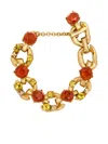 Oscar De La Renta Scramble Chain-link Bracelet In Gold