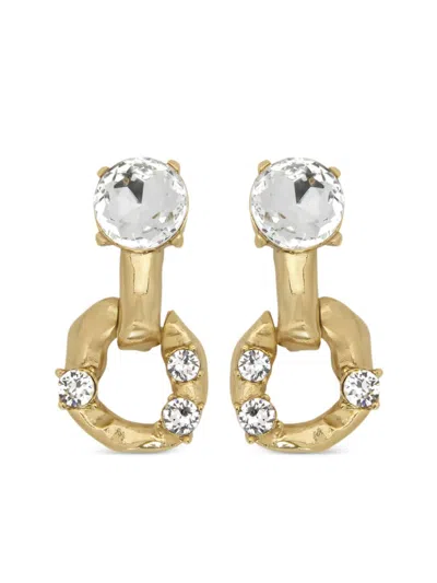 Oscar De La Renta Scramble Chain-link Earrings In Gold