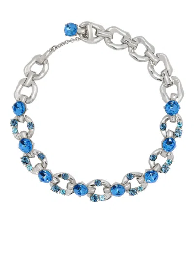 Oscar De La Renta Scramble Chain-link Necklace In Metallic