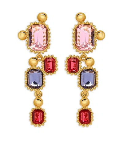 Oscar De La Renta Scramble Clip-on Earrings In Multi