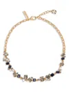 Oscar De La Renta Scramble Crystal Necklace In Blue