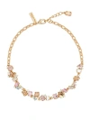 Oscar De La Renta Scramble Crystal Necklace In Rose Gold Multi