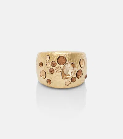 Oscar De La Renta Scramble Embellished Gold-plated Ring