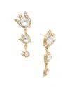 Oscar De La Renta Scramble Lines Earrings In Multi