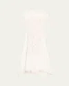 Oscar De La Renta Scroll Guipure Lace High-low Day Dress