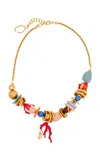 Oscar De La Renta Seaglass Collar Necklace In Gold