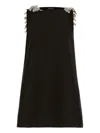 Oscar De La Renta Sequin-embellished Open-back Mini Dress In Black