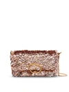 Oscar De La Renta O Sequinned Shoulder Bag In Champagne