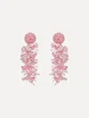Oscar De La Renta Sequin Tassel Clip-on Earrings In Pink