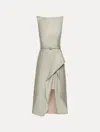 Oscar De La Renta Sequin Tweed Pencil Dress In Gold