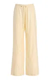 Oscar De La Renta Sequined Jersey Wide-leg Pants In Ivory