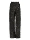 Oscar De La Renta Floating Sequin Pant In Black