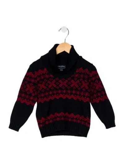 Pre-owned Oscar De La Renta Babies' Shawl Collar Sweater In Blue