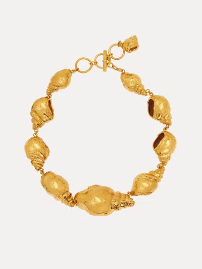 Oscar De La Renta Shell Necklace In Gold