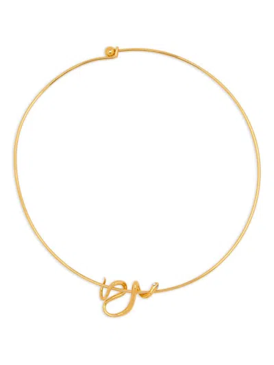 Oscar De La Renta Shell Necklace In Gold