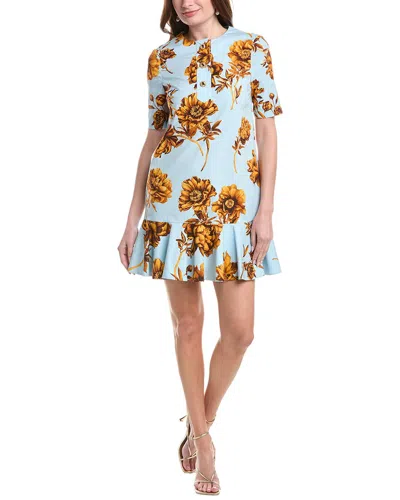 Oscar De La Renta Shift Dress In Blue