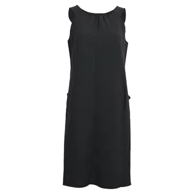 Oscar De La Renta Shift Dress In Black Wool