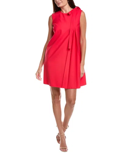 Oscar De La Renta Shift Dress In Red