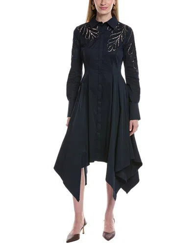 Oscar De La Renta Shirtdress In Blue