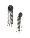 Oscar De La Renta Shooting Star Earrings In Black