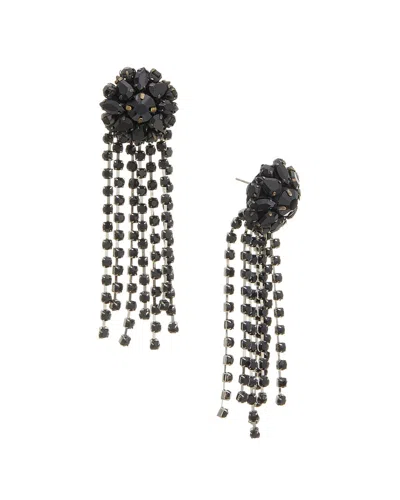 Oscar De La Renta Shooting Star Earrings In Black