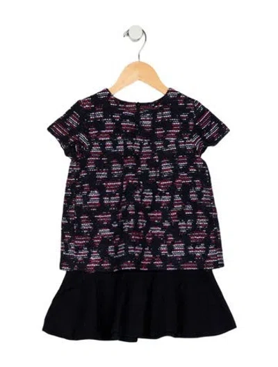 Pre-owned Oscar De La Renta Babies' Short Sleeve Dress In Blue