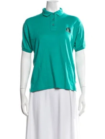 Pre-owned Oscar De La Renta Short Sleeve Polo In Green