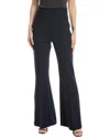 Oscar De La Renta Side Zip Flare Stretch Wool-blend Pant In Blue