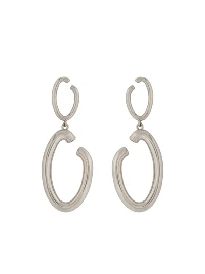 Oscar De La Renta Signature O Hoop Earrings In Silver