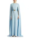 Oscar De La Renta Silk Blend Draped Butterfly Gown