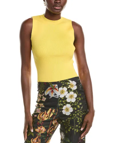 OSCAR DE LA RENTA SILK-BLEND RIB TANK