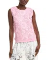 Oscar De La Renta Ladies Knit Tank In Pink