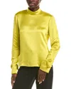 Oscar De La Renta Silk Blouse In Yellow