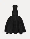 Oscar De La Renta Silk Faille Mermaid Gown In Black