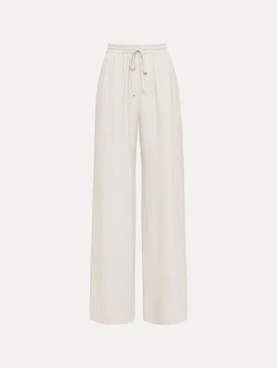 Oscar De La Renta Silk Georgette Drawstring Pant