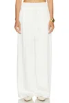 Oscar De La Renta Silk Georgette Pant In White