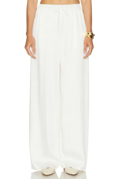 Oscar De La Renta Silk Georgette Pant In White