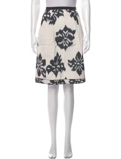 Pre-owned Oscar De La Renta Silk Knee-length Skirt