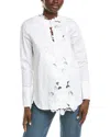 Oscar De La Renta Silk-lined Blouse In White