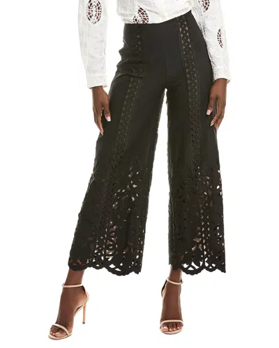 Oscar De La Renta Silk-lined Pant In Black
