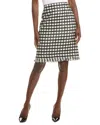 Oscar De La Renta Silk-lined Wool-blend Mini Skirt In Black