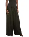 Oscar De La Renta Silk-lined Wool Pant In Black