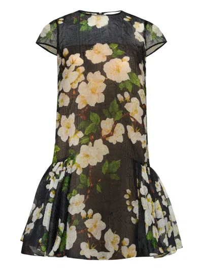 OSCAR DE LA RENTA SILK MINI DRESS