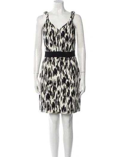 Pre-owned Oscar De La Renta Silk Mini Dress