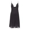 Oscar De La Renta Tweed Silk-lined Midi Dress In Black