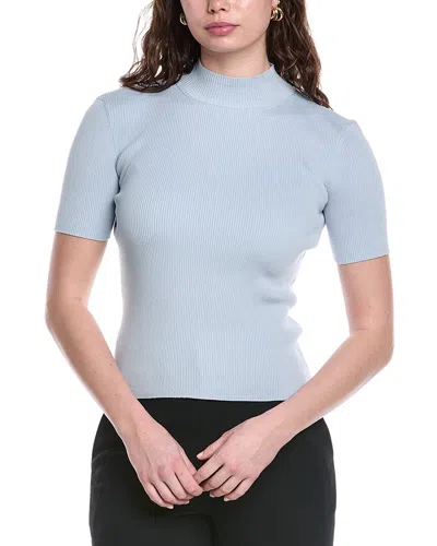 Oscar De La Renta Silk-blend Sweater In Blue