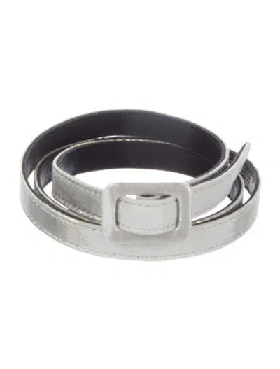 Pre-owned Oscar De La Renta Skinny Belt In Multi