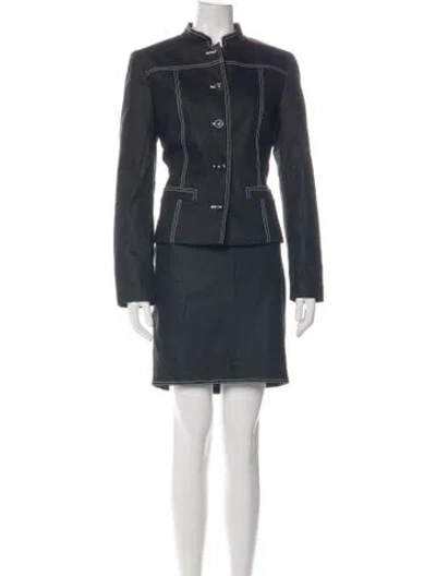 Pre-owned Oscar De La Renta Skirt Set In Black