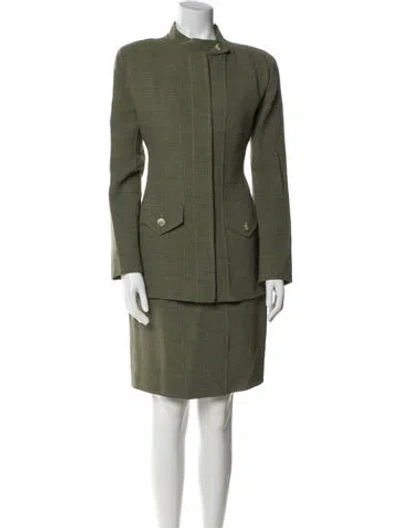 Pre-owned Oscar De La Renta Skirt Set In Green